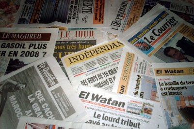 Algerian newspapers.