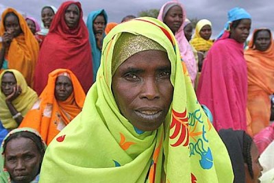 Thousands of women and children have fled fighting in southern Sudan.