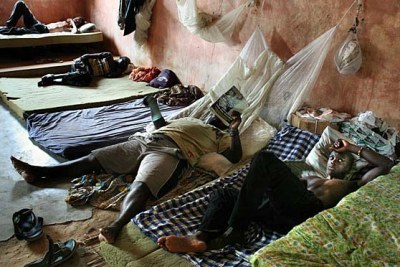 Recovering drug addicts in Guinea-Bissau.