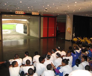 Michelle Obama, Archbishop Emeritus Desmond Tutu Visit the Cape Town Stadium - Part 1