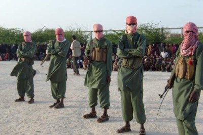 Members of the militant Al-shabab in southern Somalia.