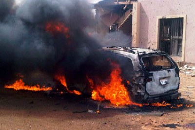 Bauchi church blast scene.