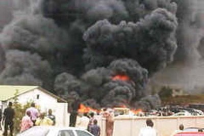 Bomb blast in Kaduna (file photo).