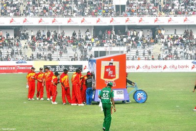 Zimbabwean Players Take The Drinks Break