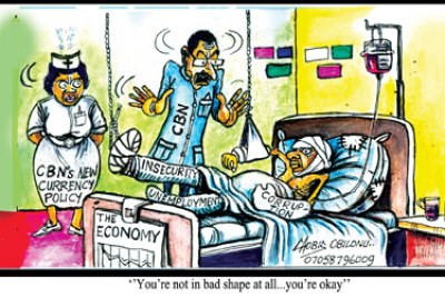 Cartoonist depicts the state of Nigerian economy