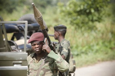 Congolese army soldiers deployed against M23 rebels (file photo)..