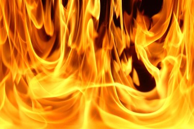 Blazing fire