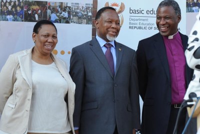 Basic Education Minister, Angie Motshekga (left)