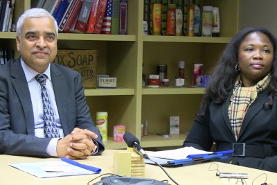 Manoj Kumar, vice president for Procter & Gamble West Africa, and Temitope Iluyemi, government relations director for the company in sub-Saharan Africa.