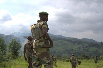 M23 rebels near Sake, Eastern DR Congo.