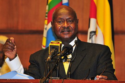 Le président Yoweri Museveni de l'Ouganda.