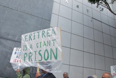 Free Eritrea democracy march in San Francisco. The country is plagued by human rights abuses, and “torture, arbitrary detention, and severe restrictions on freedom of expression” and has been called a giant prison by activists