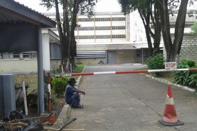 The emergency wing at the John F. Kennedy Medical Center, the largest referral hospital in Liberia. The hospital shut down after some of its staff were infected.