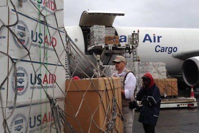 USAID airlifting medical supplies to Liberia (file photo)