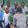 Salvaging Moments with Oil, Charcoal and Metal