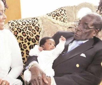 President Mugabe Meets First-Ever Grandson
