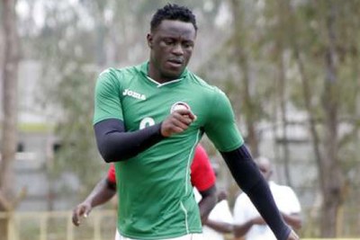 Harambee Stars captain Victor Wanyama trains at the Ruaraka ground (file photo).