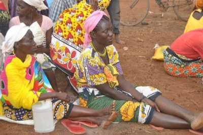 Residents waiting for relief food in Ganze, Kilifi County (file photo).