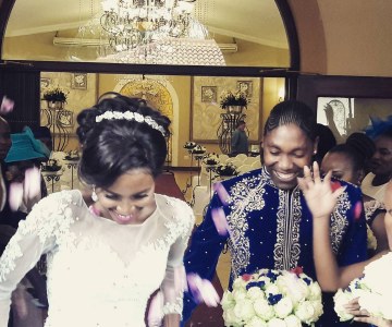 White Wedding Joy for Caster Semenya