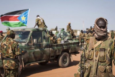 South Sudan soldiers on patrol (file photo).