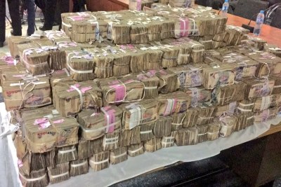 Bribe recovered by the police.