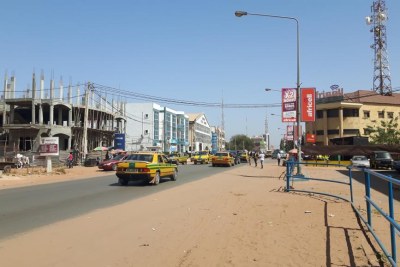 A street in Banjul in Gambia.