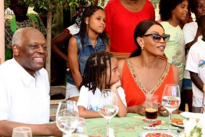 Former Angolan president José Eduardo dos Santos and his wife Ana Paula dos Santos (file photo).