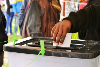 A Kenyan voter in the October 26 repeat presidential poll.