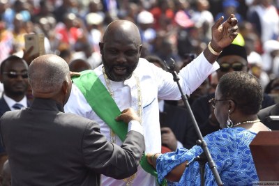 George Weah, President of Liberia.