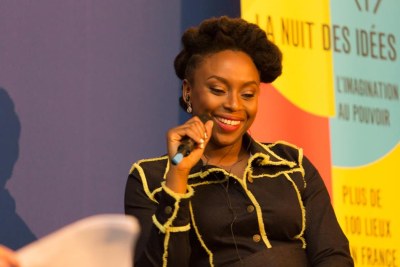 Chimamanda Ngozi Adichie at the La Nuit Des Idees (A Night of Ideas) event.