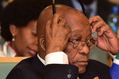 Former President Jacob Zuma at an African Union meeting.
