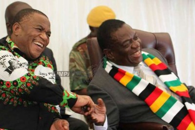 President Emmerson Mnangagwa and Vice President Constantino Chiwenga (file photo).