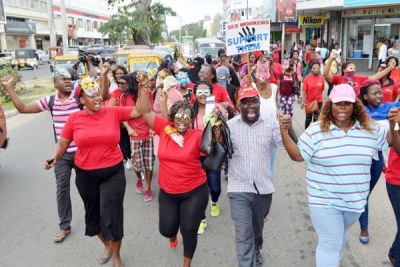 Human rights activists demonstrate in Mombasa (file photo).