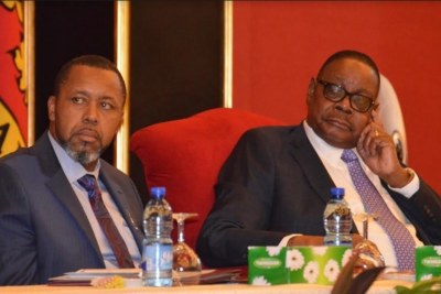 President Peter Mutharika and Vice President Saulos Chilima (file photo).