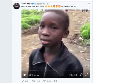 Alicia Keys finally takes notice of mellow-voiced little Gracious Amani.