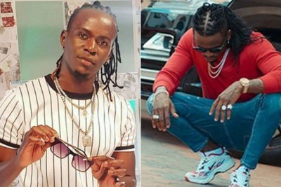 Kenyan Gospel singer Willy Paul (left) and Bongo artiste Diamond Platnumz.