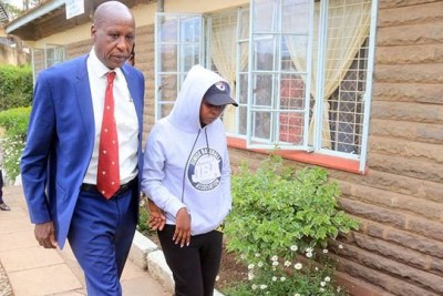 Journalist Jacqui Maribe leaves Kilimani Police Station on September 27, 2018 after being questioned over the murder of Monica Kimani.