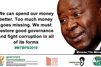 Finance Minister Tito Mboweni...
