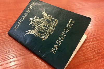 Zimbabwe passport.