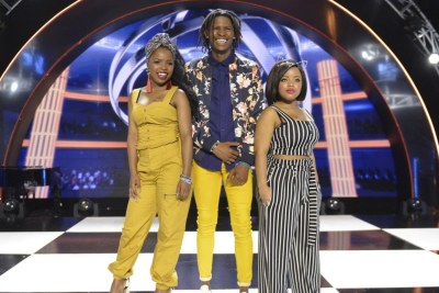 Idols top 3 - Thato, Thando and Yanga.