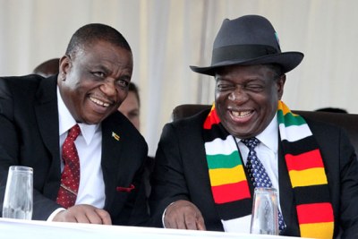 President Emmerson Mnangagwa and Vice President Constantino Chiwenga (file photo).