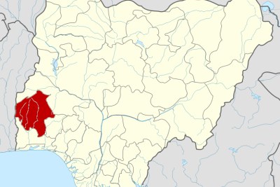 Oyo State on the Nigerian map.