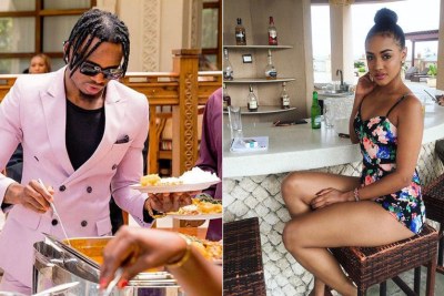Bongo music star Diamond Platnumz. RIGHT: NRG radio presenter Tanasha Donna.