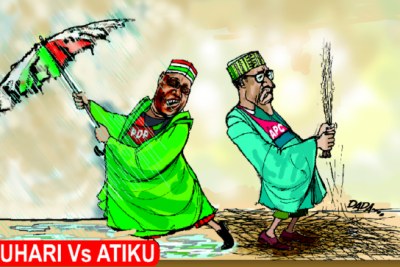 Abubakar Atiku, 2019 presidential candidate for PDP and President Muhammadu Buhari of the APC.