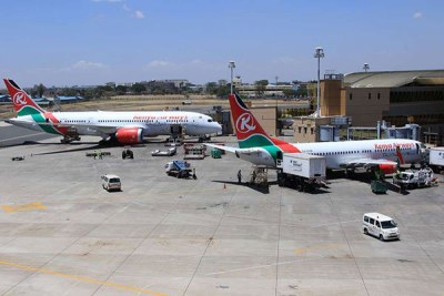 The Jomo Kenyatta International Airport  in Nairobi.
