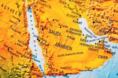 Saudi Arabia on map.