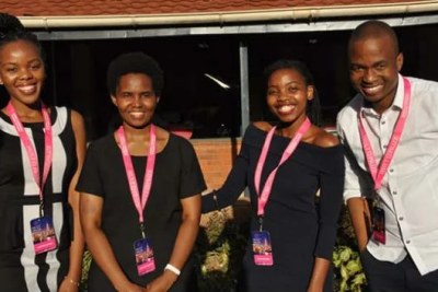Rhodes University's Team E-Smart: Nobuhle Ndebele (24), Lindokuhle Nene (25), Reitumetse Nkhahle (26) and Gauta Matlou (29).