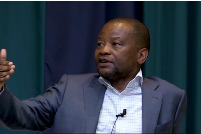 Video screenshot of Old Mutual CEO Peter Moyo.