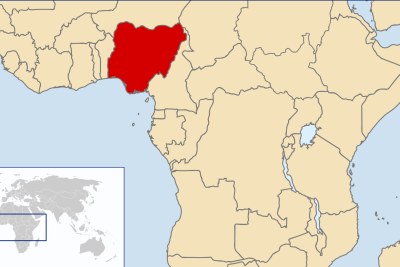 Nigeria on map.