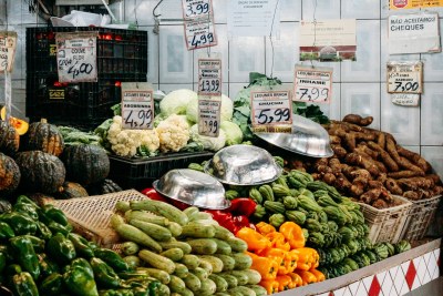 A food market in Belo Horizonte, Brazil.